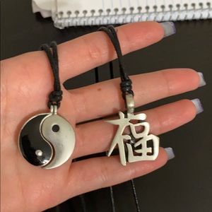 Disney Ying Yang & Happiness adjustable necklaces